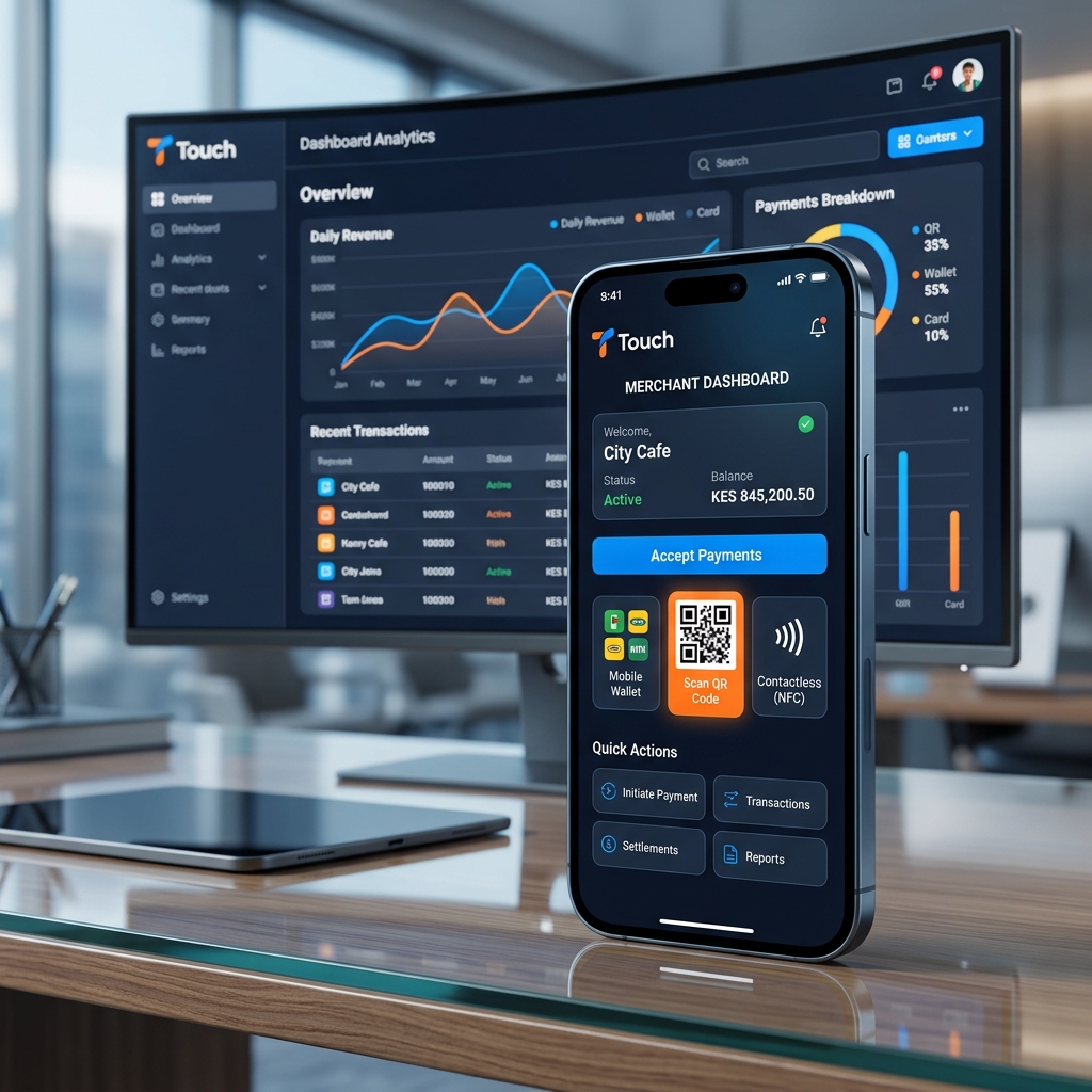 Touch — Mobile money pour marchands — fintech locale